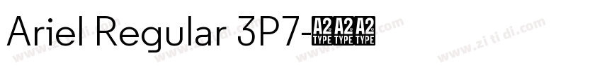 Ariel Regular 3P7字体转换